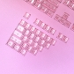 Peach Pink Clear Charm 119+35 Keys PBT+PC Clear Cherry Profile Keycaps Set for MX Keyboard